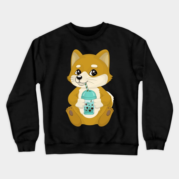 Doge Bubble Tea Crewneck Sweatshirt by HamilcArt